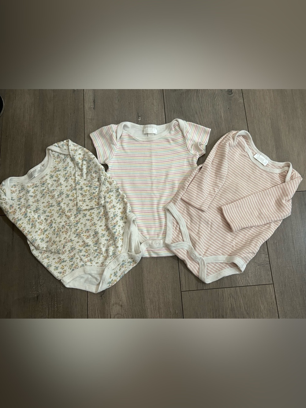 Tres Beau & Belle 6-9 Month Patterned Onesie Bundle